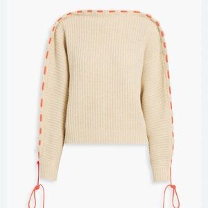 Victoria Beckham Sweater with Red  Cord Trim.